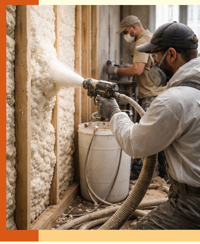 Утепление пеноизолом жилых и коммерческих объектов в клине