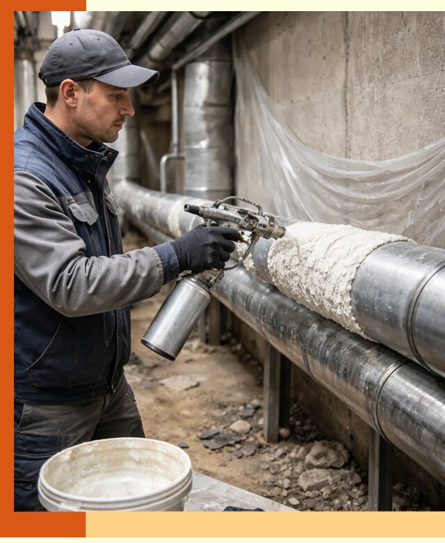 Утепление труб жидкой теплоизоляцией в клине