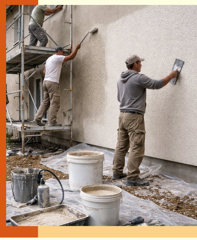 Утепление фасада жидкой пробкой в клине