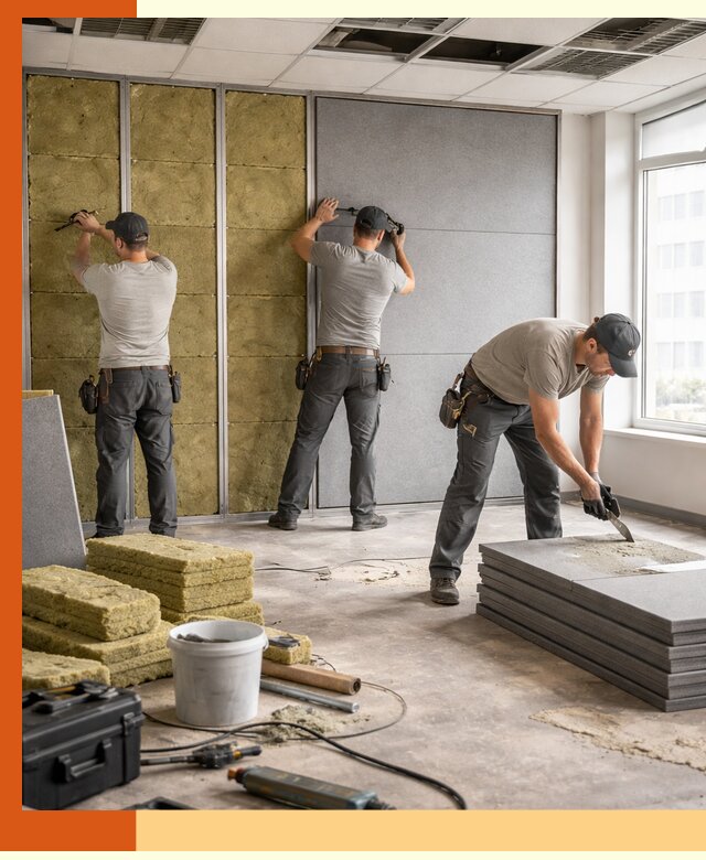 Профессиональная шумоизоляция офисов в клине для комфорта сотрудников