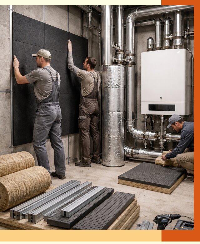 Шумоизоляция котельной в клине от 6659 руб. под ключ | Профессиональная звукоизоляция — ТепломастерКли