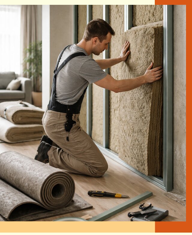 Шумоизоляция перегородок в клине от 1690 руб. за м2 — ТепломастерКли