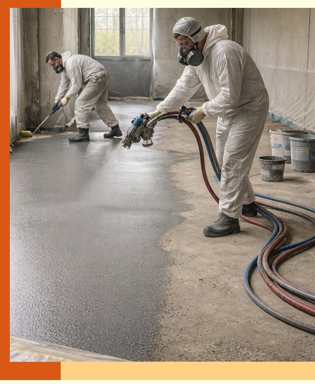 Гидроизоляция полимочевиной полов и конструкций в клине