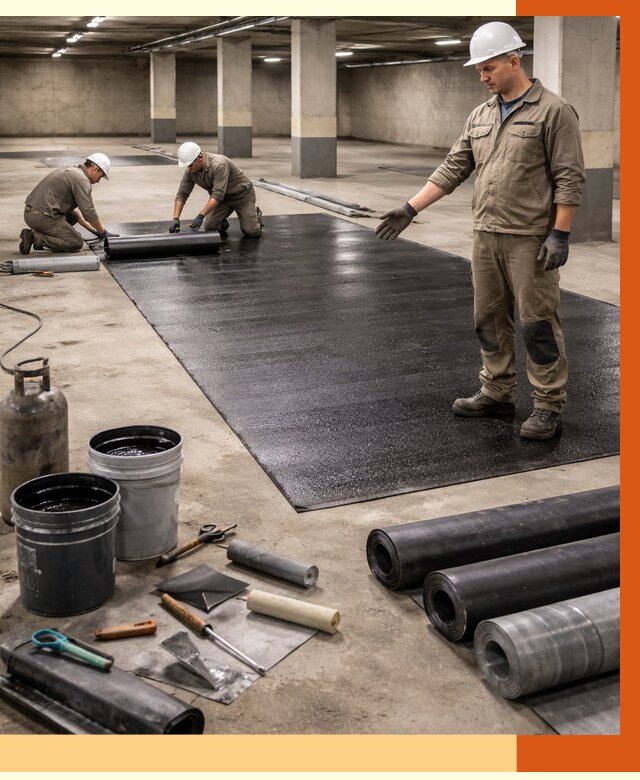 Гидроизоляция паркинга в клине от 1229 руб/м² — профессиональная защита | ТепломастерКли