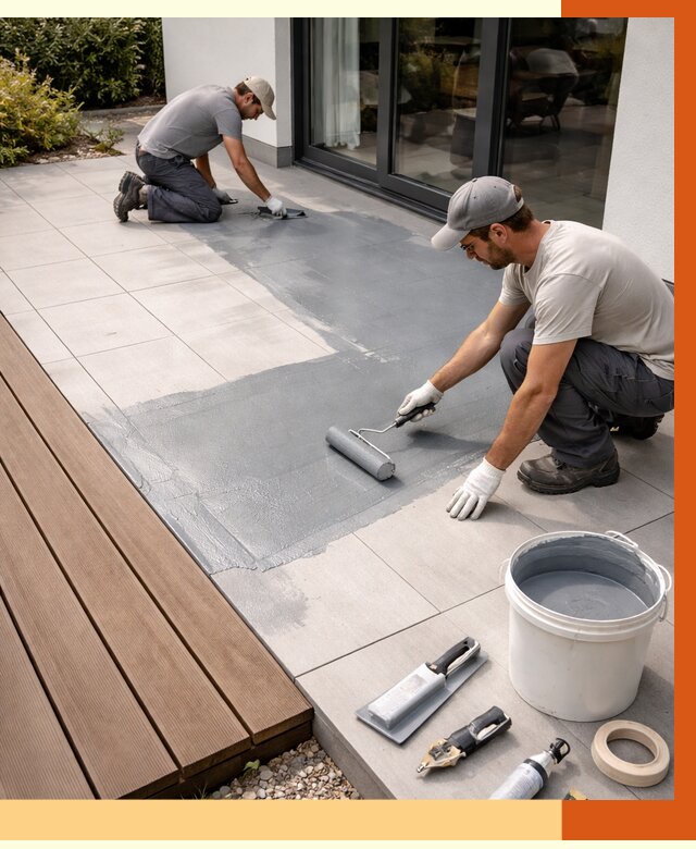 Гидроизоляция террасы в клине под ключ от 7684 руб./м² | ТепломастерКли