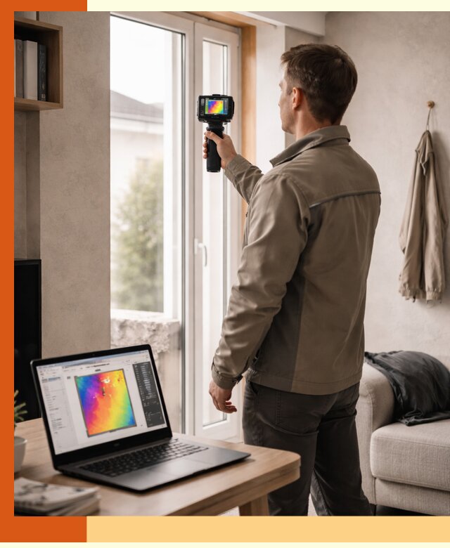 Тепловизионное обследование квартиры в клине для поиска утечек тепла