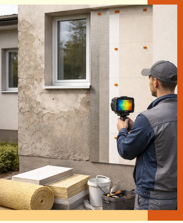 Тепловизионное обследование фасада в клине от 4610 руб. под ключ | ТепломастерКли