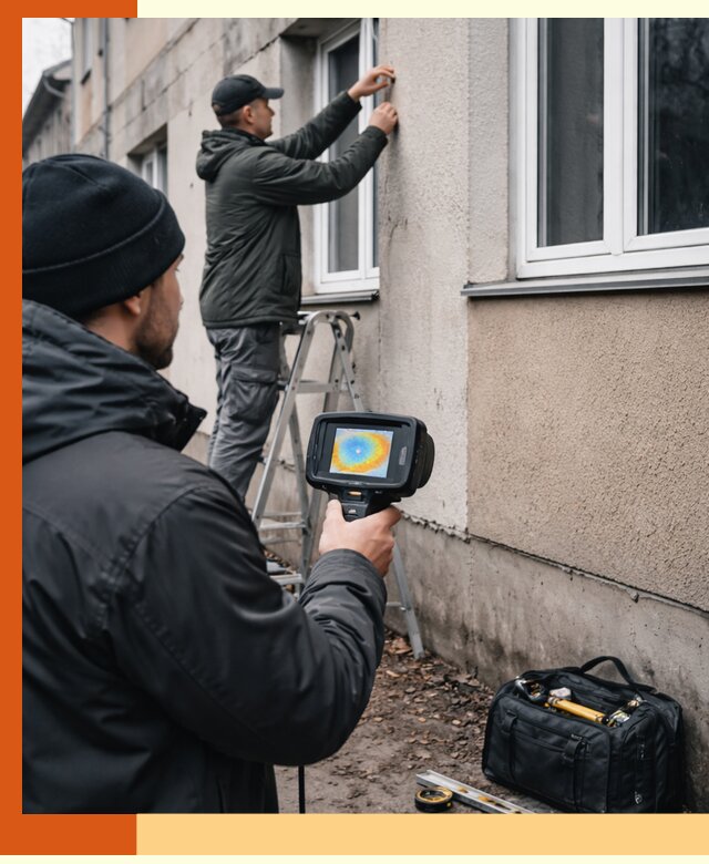 Тепловизионное обследование фасада в клине для выявления дефектов