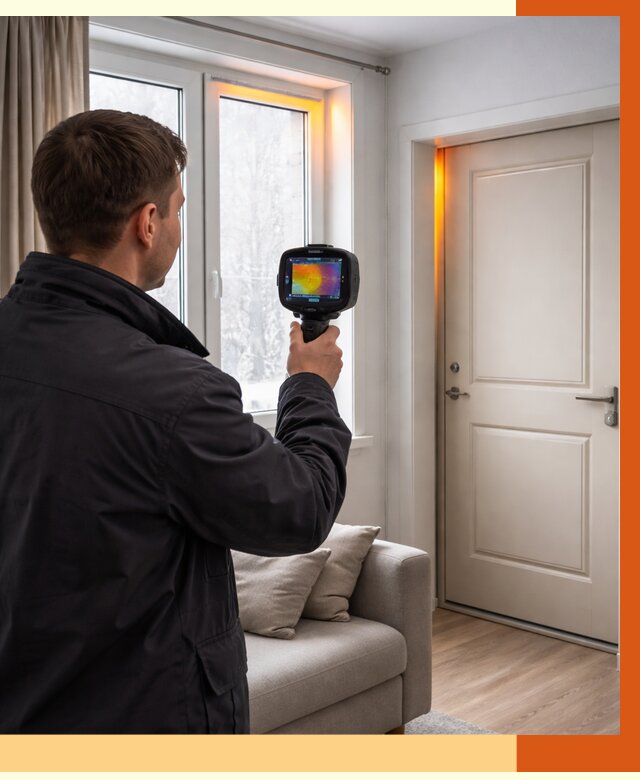 Тепловизионное обследование окон и дверей в клине от 4610 руб. | ТепломастерКли