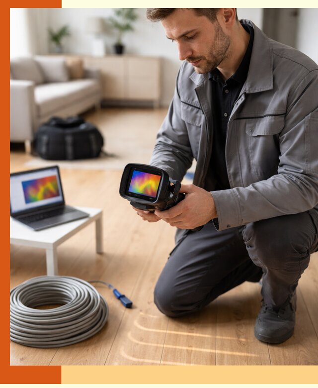 Тепловизионное обследование тёплого пола в клине для точной диагностики