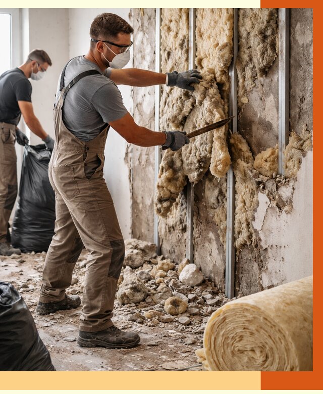 Демонтаж старого утеплителя в клине от 3586 руб. — работы под ключ | ТепломастерКли