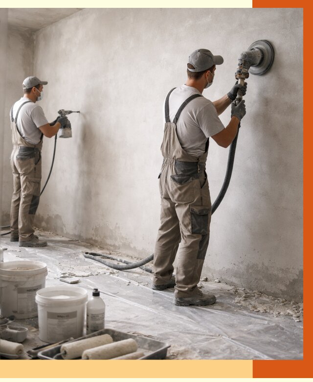 Подготовка поверхности под напыление в клине от 1229 руб. — ТепломастерКли