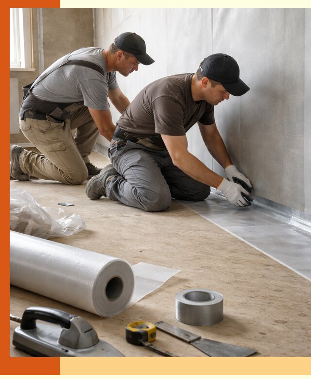 Монтаж пароизоляции для дома и помещений в клине