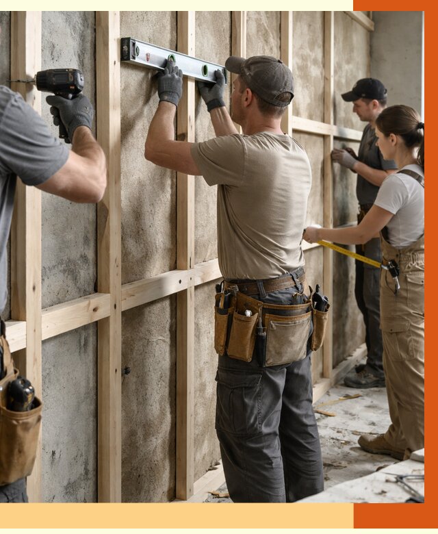 Монтаж обрешетки под утепление в клине от 1178 руб/м² | Заказать у ТепломастерКли